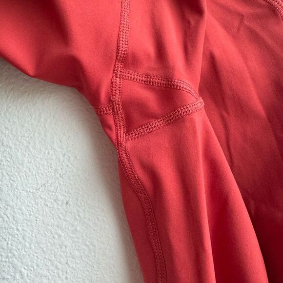 Vuori Stride Leggings Poppy Orange VW429 Side Pockets Leggings Size XS Inseam 25 - Picture 5 of 7